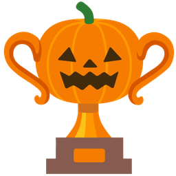 jack-o-lantern and trophy