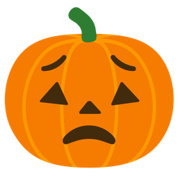 jack-o-lantern and worried face