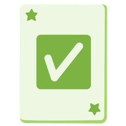 joker and check mark button