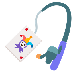 joker and fishing pole