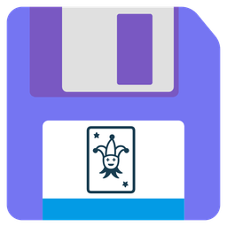 joker and floppy disk