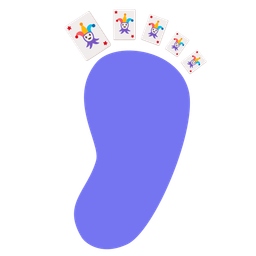 joker and footprints