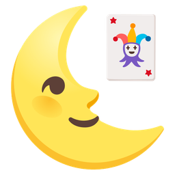 joker and last quarter moon face