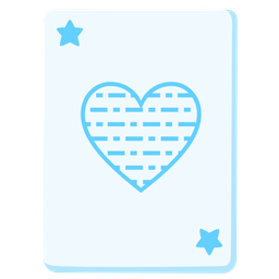 joker and light blue heart