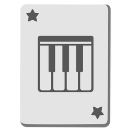 joker and musical keyboard