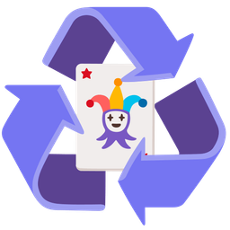 joker and recycling symbol
