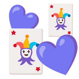 joker and revolving hearts