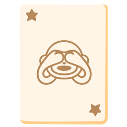 joker and see-no-evil monkey