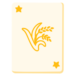 joker and sheaf of rice