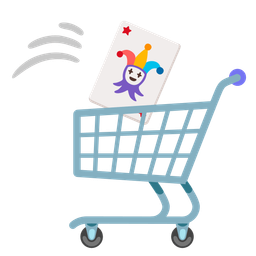 joker and shopping cart