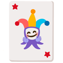 Joker and Smiling face with open hands