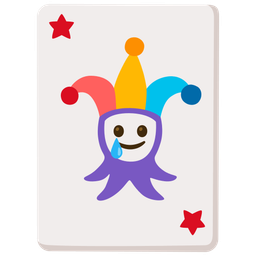 Joker and Smiling face with tear