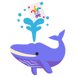 joker and spouting whale