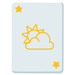 joker and sun behind cloud