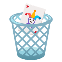 joker and wastebasket