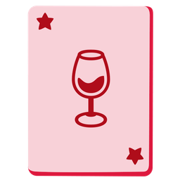 joker and wine glass