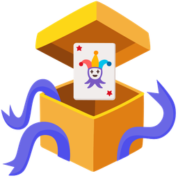 joker and wrapped gift