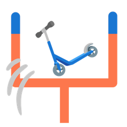 kick scooter and american football
