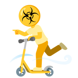 kick scooter and biohazard
