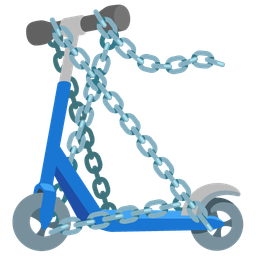 kick scooter and chains