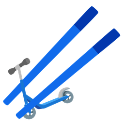 kick scooter and chopsticks