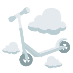kick scooter and cloud