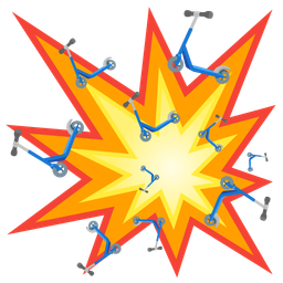 kick scooter and collision