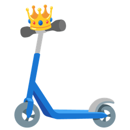 kick scooter and crown