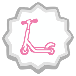 kick scooter and fish cake with swirl