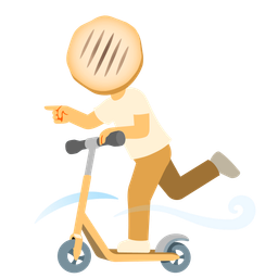 kick scooter and flatbread