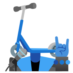 kick scooter and microphone