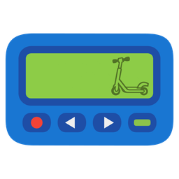 kick scooter and pager