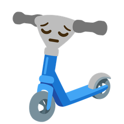 kick scooter and pensive face