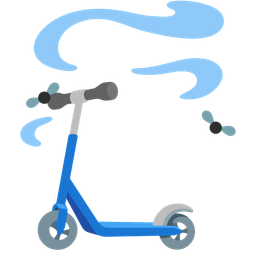 kick scooter and pile of poo