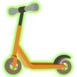 kick scooter and radioactive