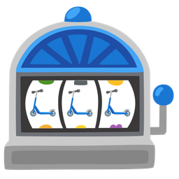 kick scooter and slot machine