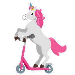 kick scooter and unicorn