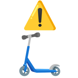 kick scooter and warning