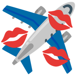 kiss mark and airplane