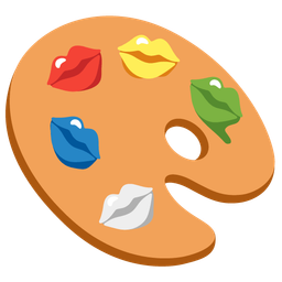 kiss mark and artist palette