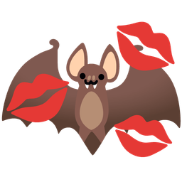 kiss mark and bat