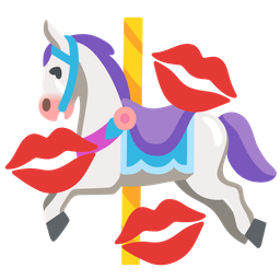 kiss mark and carousel horse