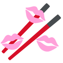 kiss mark and chopsticks