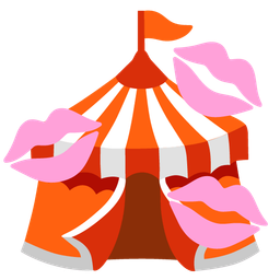 kiss mark and circus tent