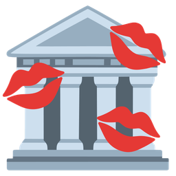 kiss mark and classical building