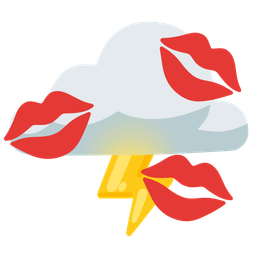 kiss mark and cloud with lightning