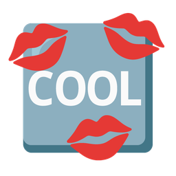 kiss mark and COOL button