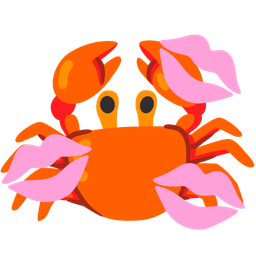 kiss mark and crab
