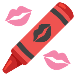 kiss mark and crayon