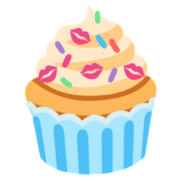 kiss mark and cupcake